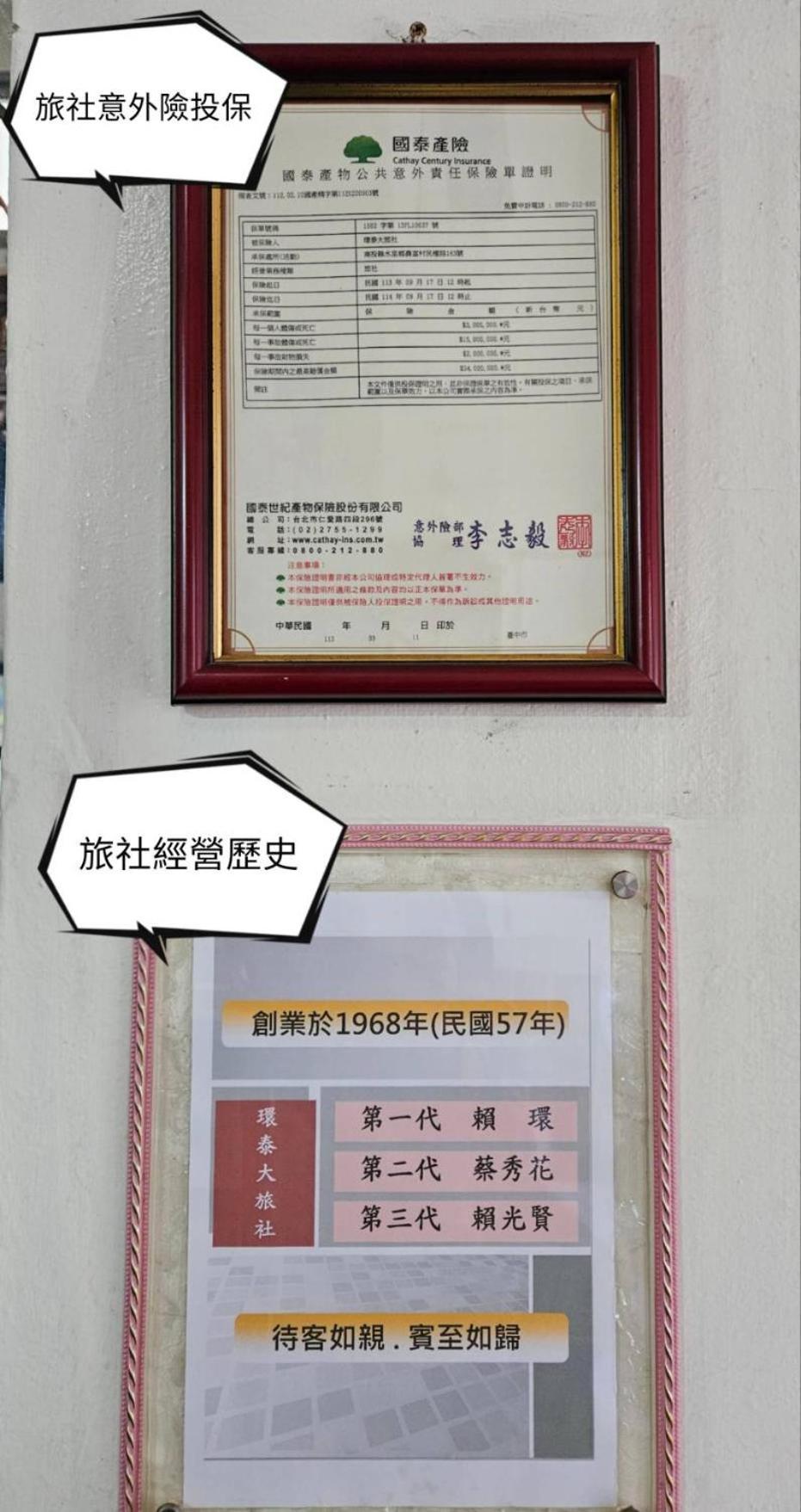Hotel 環泰大旅社 A Go Da 單未留電話不接單 Shuili Exterior foto
